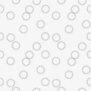 Abstract seamless pattern with overlapping rings on light grey background Stock Illustration