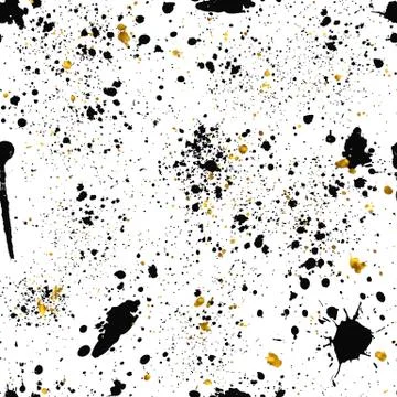 Abstract seamless pattern with paint splashes. Vector background. Illustrazione stock