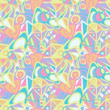 Abstract seamless pattern in pastel colors Stock Illustration