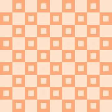 Abstract seamless pattern in Peach Fuzz color. Simple check design with a w.. Stock Illustration