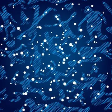 Abstract seamless pattern with the people in snow Stock Illustration