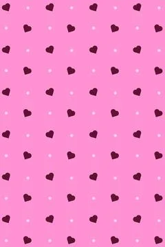 Abstract seamless pattern with pink hearts. Pink hearts seamless pattern. Uni Stock Illustration