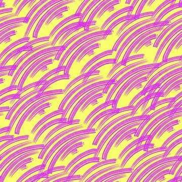 Abstract seamless pattern with pink stripes on a yellow background. Stock Illustration