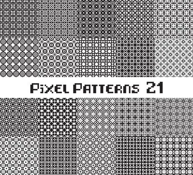 Abstract seamless pattern in pixel style. Set geometric design background. Stock Illustration