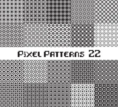 Abstract seamless pattern in pixel style. Set geometric design background. Stock Illustration
