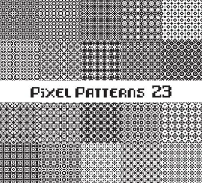 Abstract seamless pattern in pixel style. Set geometric design background. Stock Illustration