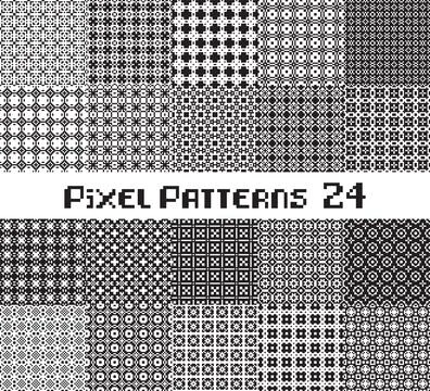 Abstract seamless pattern in pixel style. Set geometric design background. Stock Illustration