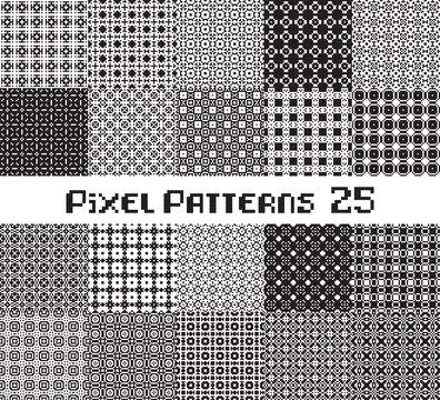 Abstract seamless pattern in pixel style. Set geometric design background. Stock Illustration