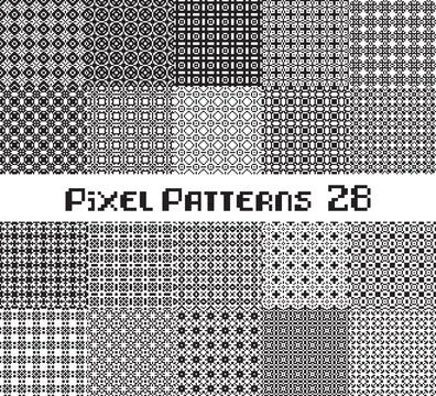Abstract seamless pattern in pixel style. Set geometric design background. Stock Illustration