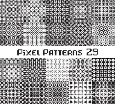Abstract seamless pattern in pixel style. Set geometric design background. Stock Illustration