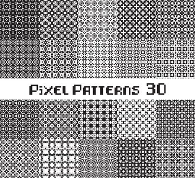 Abstract seamless pattern in pixel style. Set geometric design background. Stock Illustration