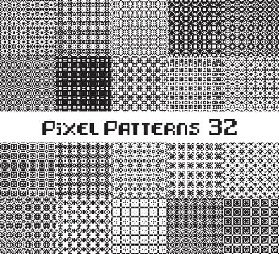Abstract seamless pattern in pixel style. Set geometric design background. Stock Illustration