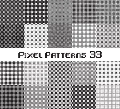 Abstract seamless pattern in pixel style. Set geometric design background. Stock Illustration