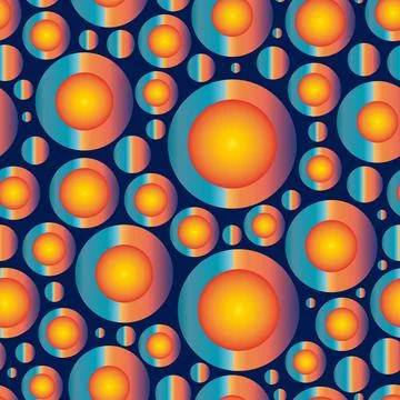 Abstract seamless pattern of planets in space. Vector background. Big and small 스톡 일러스트