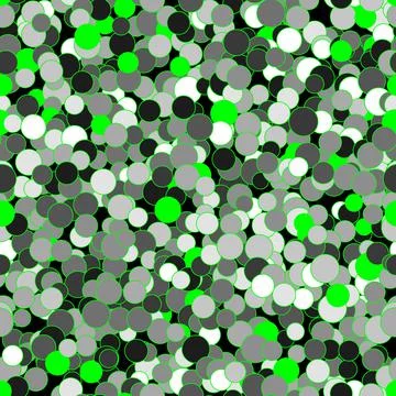 Abstract seamless pattern of randomly arranged contours of monochrome circles Иллюстрация