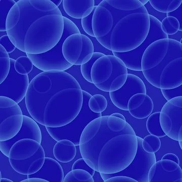 Abstract seamless pattern with red azure different balls on azure. Stock Illustration