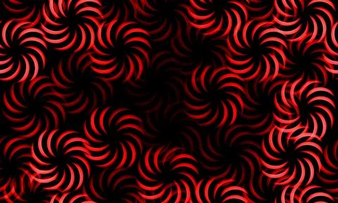 Abstract seamless pattern with red circle elements on dark background. Stock Illustration