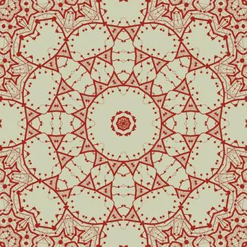 Abstract seamless pattern in red with circle shapes Abstract seamless patt... Stock Photos