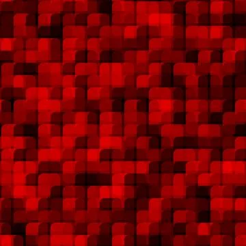 Abstract seamless pattern with red colored chaotic overlap circle tiles Stock Illustration