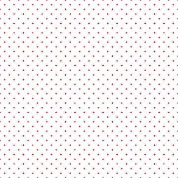 Abstract seamless pattern with red crosses on white background. Modern Swiss  Stock Illustration