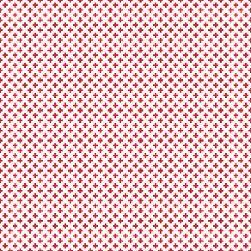 Abstract seamless pattern with red crosses on white background. Modern Swiss  Illustrazione stock