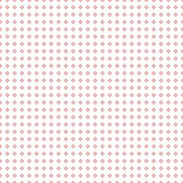 Abstract seamless pattern with red outline crosses on white background. Moder Illustrazione stock