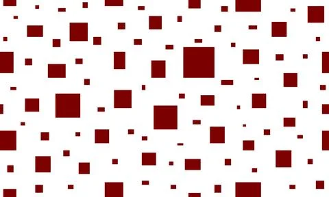 Abstract seamless pattern with red squares on white background. random various イラスト素材