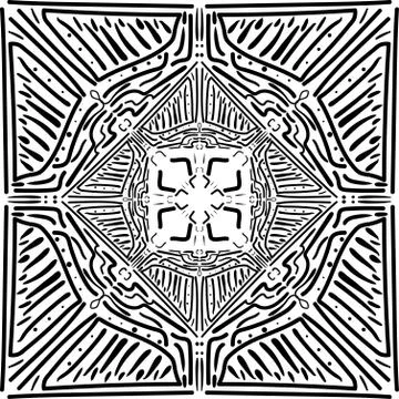 Abstract seamless pattern . Retro black and white texture Stock Illustration