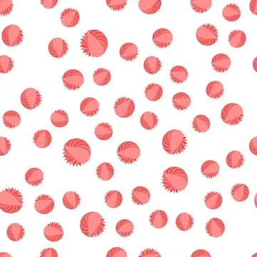 Abstract seamless pattern of round decorative shapes in orange Stock Illustration