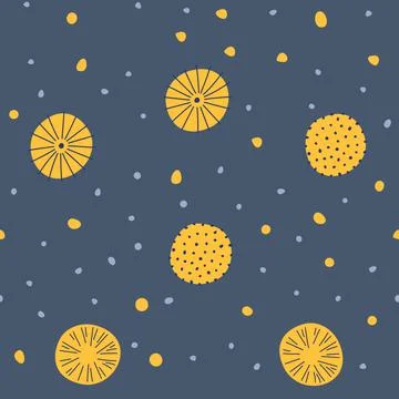 Abstract seamless pattern in scandinavian style. Vector background. Hand drawn. Stock Illustration