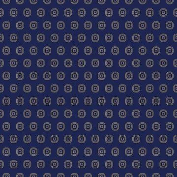 Abstract seamless pattern. Seamless circle vector background. Blue and gold t Stock Illustration