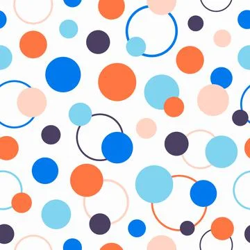 Abstract seamless pattern. Seamless pattern of colored circles Stock Illustration