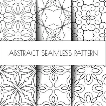 Abstract seamless pattern set Stock Illustration