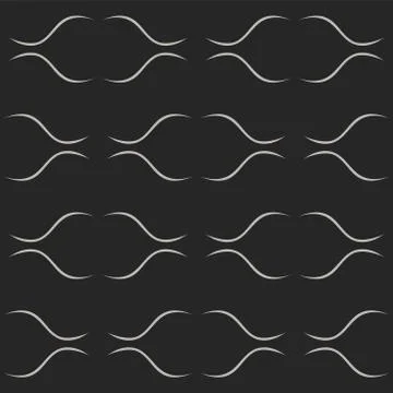 Abstract seamless pattern silver on a black background. Stock Illustration