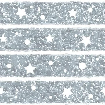 Abstract seamless pattern with silver glitter texture Stock Illustration