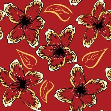 Abstract seamless pattern with simple elements Stock Illustration