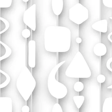 Abstract Seamless Pattern with Simple Geometrical Forms Stock Illustration