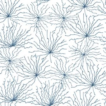 Abstract seamless pattern with simple organic elements. Vector hand drawn イラスト素材