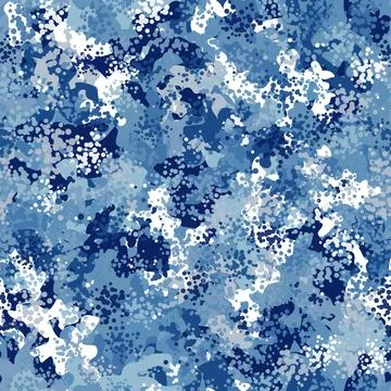 Abstract seamless pattern with sky blue colored chaotic squares background Stockillustratie