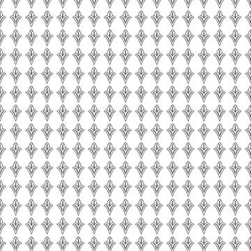 Abstract seamless pattern with small flower outline. endless illustration. Stock Illustration