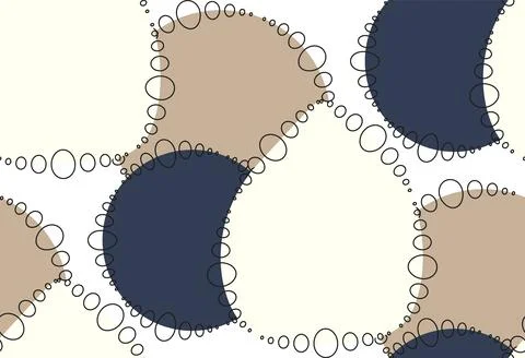 Abstract seamless pattern with smooth shapes of blue, beige, milky tones wi.. Stock Illustration