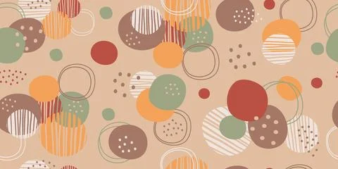 Abstract seamless pattern spots and dots vector illustration Stock Illustration