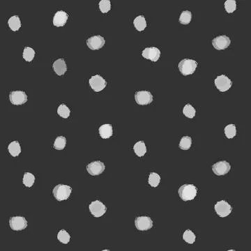 Abstract seamless pattern with spots on black Stock Illustration