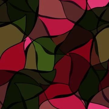 Abstract seamless pattern with stained glass imitation, design element Stock Illustration