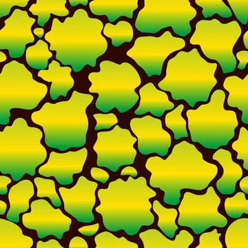 Abstract seamless pattern of stains of different shapes. Vector rainbow gradient Stock Illustration