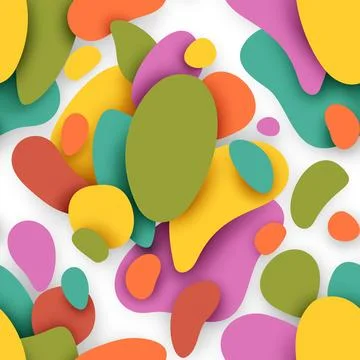 Abstract Seamless Pattern with Stains Stock Illustration