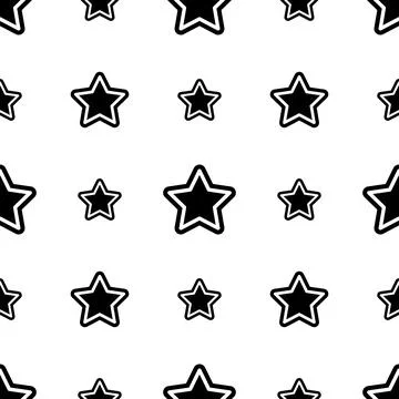 Abstract Seamless pattern with stars on a white background. Vector illustration Illustration