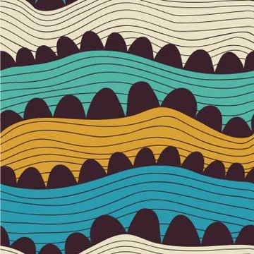 Abstract seamless pattern with stripes and circles, colorful seamless abstrac 스톡 일러스트