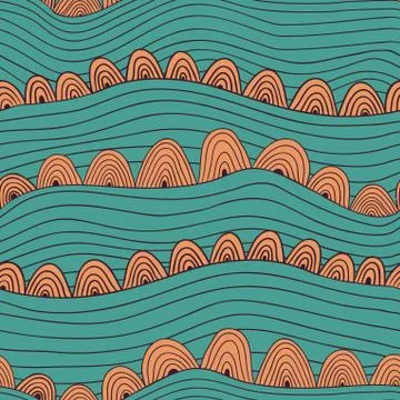 Abstract seamless pattern with stripes and circles, colorful seamless abstrac 스톡 일러스트