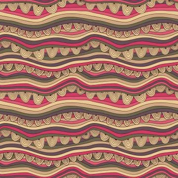 Abstract seamless pattern with stripes and circles, colorful seamless abstrac イラスト素材